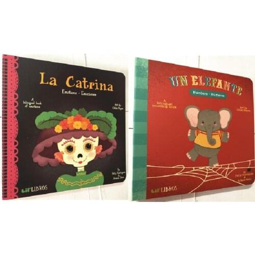 2 Books Parent Child Kids Toddler Baby Spanish Book Early Education Enlightenment Cute Picture Libros Book Age 0-3
