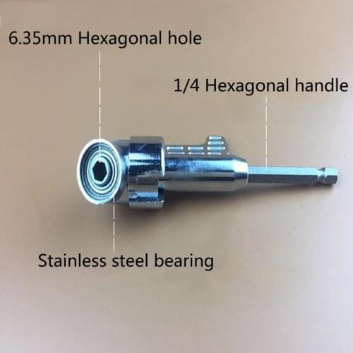 5PC/set 1/4 Inch Magnetic Bit Angle Driver Screwdriver Bits 105 Degree Adjustable Angle Bit Driver Adapter Screwdriver Head