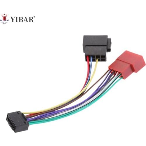 Wire Harness Adaptor Radio ISO Standard Connector Adapter 16 Pin Plug Cable Car Wire Cable Adapter