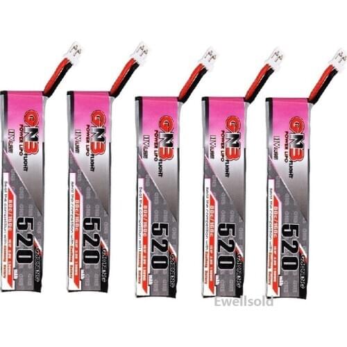 2-5PCS Gaoneng GNB 520mAh 3.8V 80C/160C 1S HV 4.35V Lipo Battery with PH2.0 Plug For Emax Tinyhawk Kingkong LDARC TINY7 RC Parts