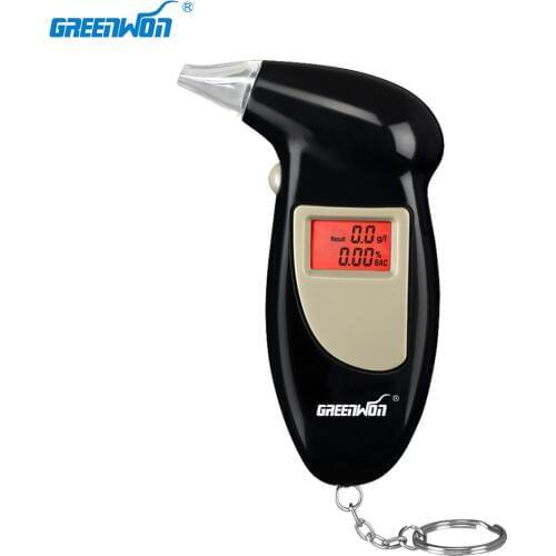 GREENWON LCD Backlit Display the Breathalyzer Audible Alert Breath Alcohol Tester Analyzer Car Detector Gadgets alkohol tester