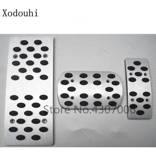 Car styling cover Aluminium alloy foot Gas/petrol/oil Brake Rest lamp trim Pedal 3pcs For toyota RAV4 2014 2015 2016 2017 2018