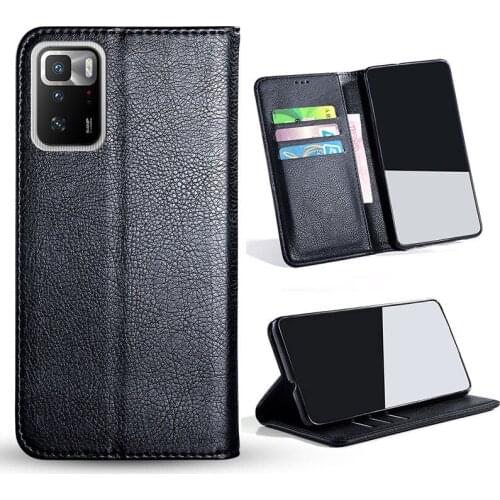 Case For Xiaomi Poco X3 GT funda Classic Design PU Leather No Magnetic Card Slot Flip Cover For Xiaomi Poco X3 GT Case