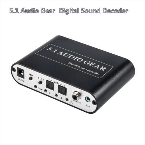 New 5.1 Channel DTS/AC3 Digital Audio Converter Gear Surround Sound Rush Decoder HD players Blu-ray DVD XBOX360
