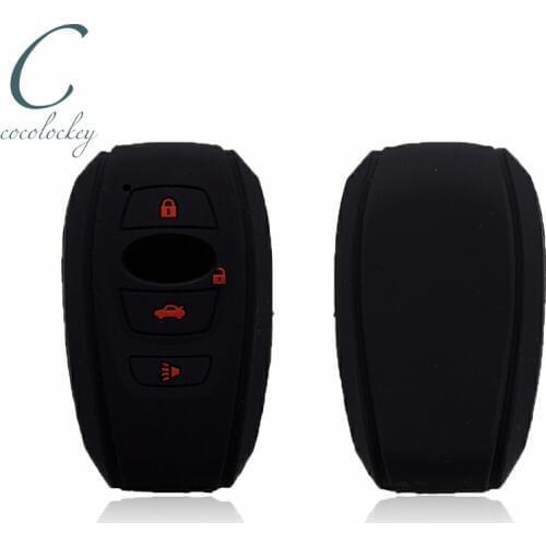 Cocolockey Silicone For subaru legacy outback forester impreza xv crosstrek Car Key Cover Remote Key Case Shell Fob 4Buttons