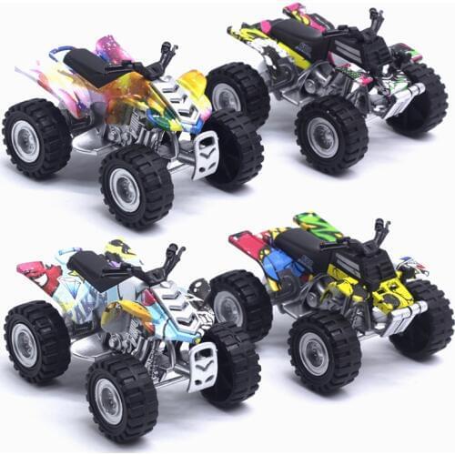 1:50 Children Alloy Toy Pull Back Mini Car Inertia High Simulation 4 Wheels Motorcycle Beach Motocross Model Toys for Kid TY0542