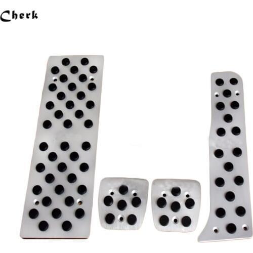 For Audi Q3 / TT / A3 S-LINE MT Car Pedal Accelerator Brake Footrest Pad Aluminum 4PCS