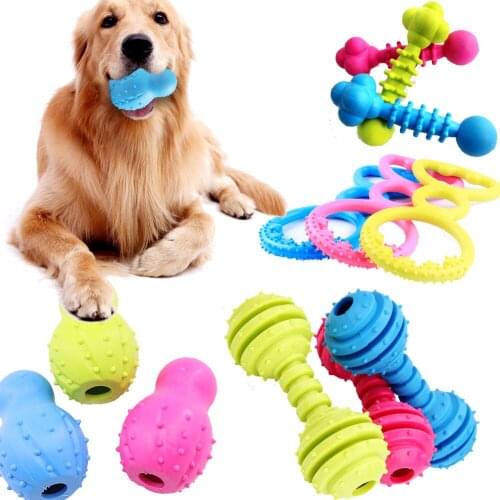 1Pc Pet Toys for Small Dogs Rubber Resistance To Bite Dog Toy Teeth Cleaning Chew Training Toys Pet Supplies Puppy Dogs Cats