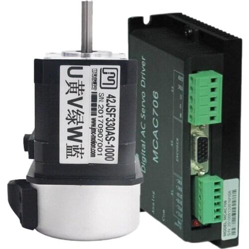 JMC 42JSF330AS+MCAC706 32W 24VDC 0.1N.m NEMA17 3000rpm Brushless DC Servo Motor Driver Kit