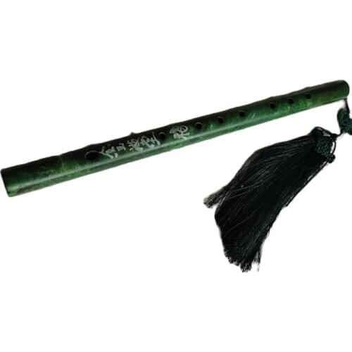 Chinese natural jade Flute instrument nine jade Flute sweet with accessories