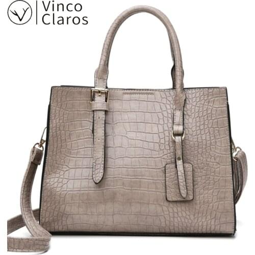 Classic Alligator Pattern Leather Shoulder Crossbody Bag Women Large Capacity Luxury Handbags Designer Multi-pockets Sac A Main