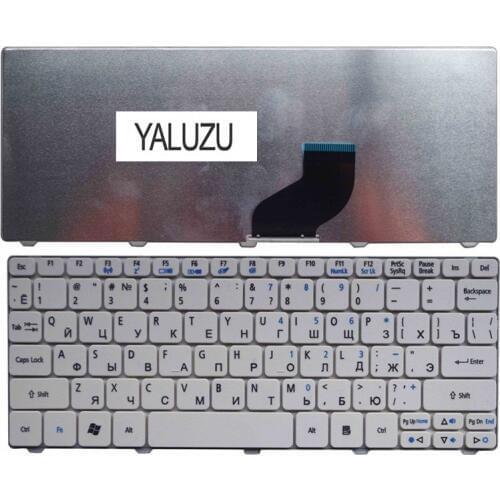 YALUZU RU Keyboard for Acer for Aspire One Happy, Happy 2 ZE-7 HAPPY2 E100 AOE100 ZE6 ZE7 N55C RU white Laptop Keyboard