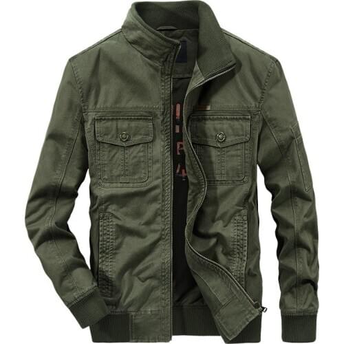 New Spring Autumn Military Jacket Men High Quality Casual Solid Outwear Multi-pocket Cargo Bomber Jacket Male Jaqueta masculina