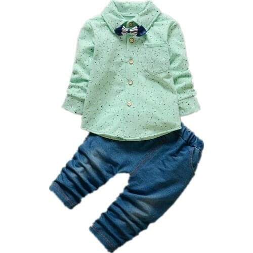 New Spring Autumn Baby Boys Clothes Suit Children Cotton Shirt Pants 2Pcs/sets Toddler Gentleman Costume Infant Kids Tracksuits