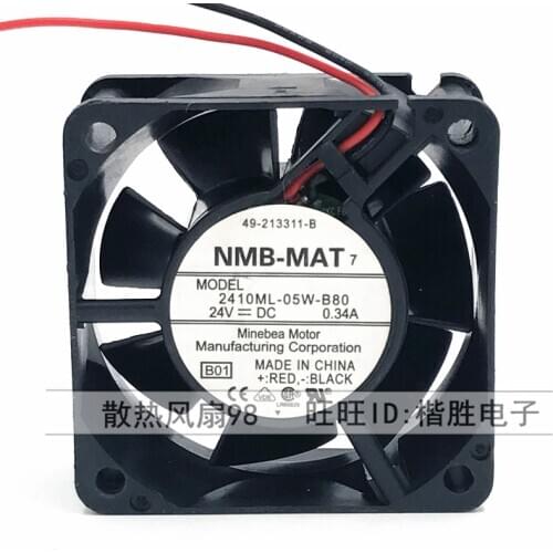 Original NMB-MAT 6025 2410ML-05W-B80 24V 0.34A 60*25MM large air volume inverter fan