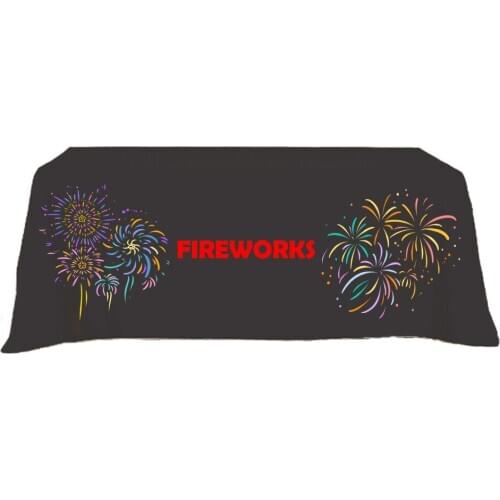 Premium flat table cloth full color printing advertising promotion event 8ft nappe