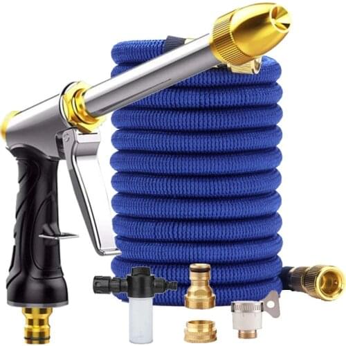 2021 New High quality Garden Hose High Pressure Flexible Expandable Car Wash Magic Hose Outdoor Watering Water Pipe Spray Gun