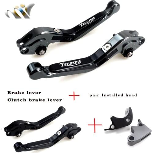 Black+Titanium 8 Colors CNC Adjustable Extendable Motorcycle Brake Clutch Levers For Triumph TIGER 800/XC 2011 2012 2013 2014