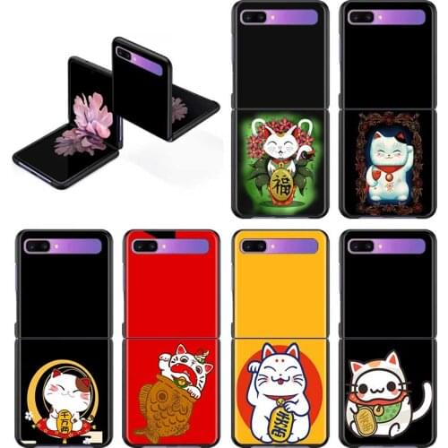Lucky Cat Luxury Slim Matte Hard PC Phone Case For Samsung Galaxy Z Flip 3 Z Flip3 5G ShockProof Back Cover Fundas