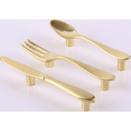 DIY Creative Knife Spoon Fork Design Kitchen Cabinet Pull Handles Drawer Hardware Knobs Door Knob Pulls