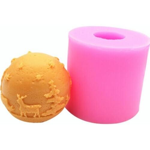 DIY Christmas Deer Silicone Mould Aroma Candle Gypsum Mold DIY Baking Mold Cheese Cake Fondant Chocolate Mold Clay Silicone Mold