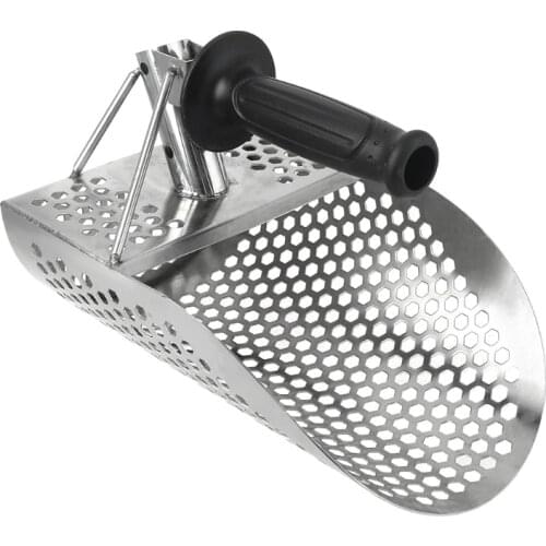 Beach Sand Scoop Sand Scoop Stainless Steel Digging Shovel with Handle Metal Detecting Beach Underwater Search G8TB