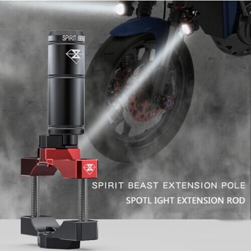 SPIRIT BEAST Motorcycle Extension Pole Multi Functional Adjustable Scooter Spotlight Bracket Motorbike Modification Accessories