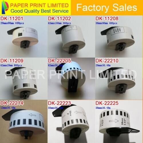 1Roll Brother Compatible for Brother Label DK-11201 DK-11202 DK-11204 DK-11208 DK-11209 DK-22205 DK-22210 DK-22225 DK-22243