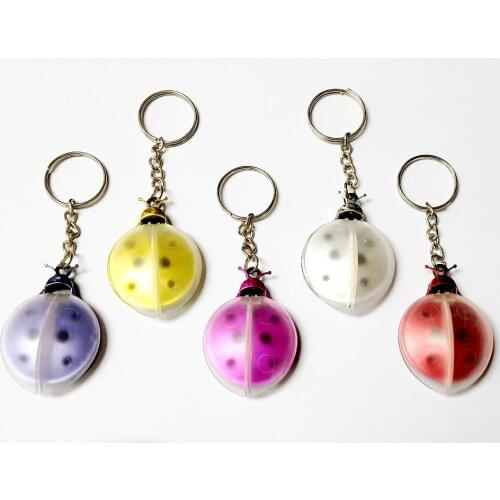 10 PIECE Plastic Bugs pendant with Key chain E335 girl kids school bag party favors gift novelty birthday prize