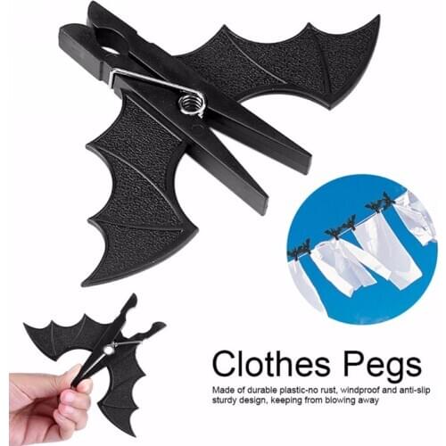 2pcs/pack Plastic Bat Clothes Pegs Clothespin Laundry Hangers Photo Paper Memo Note Clip Clamp for Home Decor