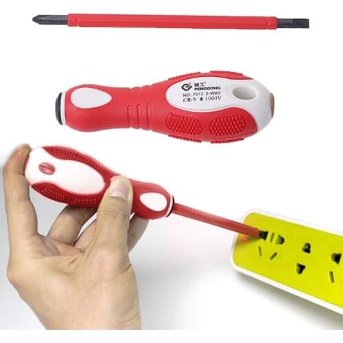 2-In-1 Dual Head Screwdriver Electrical Tester Pen 1000V Voltage Detector Tool tools for men gifts electrician