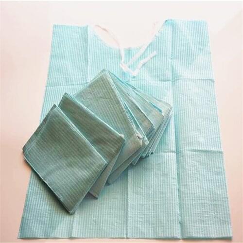 30pcs Free shipping Dental Whitening Bibs ,Oral Hygiene Disposable Dental Bibs with Tie Dental Materials Consumables