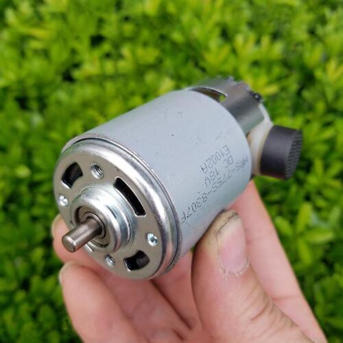 775 Carbon Brush Motor DC 12-24V High Speed High Power Motor with Cooling Fan, Front Ball Bearing 9900-20000 RPM Shaft Dia 5mm