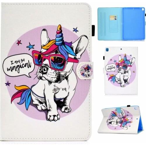 Cartoon PU Leather Tablet Shell Smart Sleep Wake Up Case for Ipad Pro 10.2" 2019 Flip Stand Cover For IPad 7 Case 2019 Funda+Pen