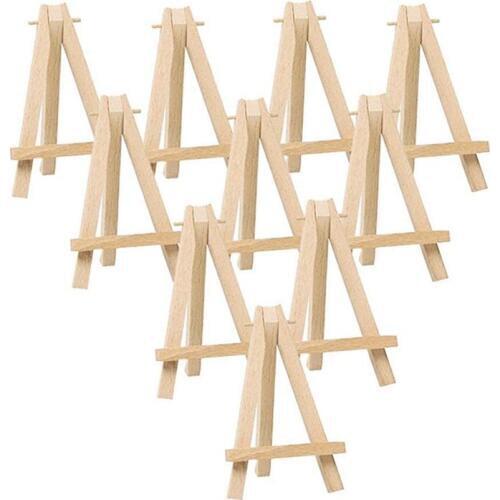 10Pcs Mini Wooden Artist Easel Wedding Table Stand Display Holder - 15 X 8 Cm