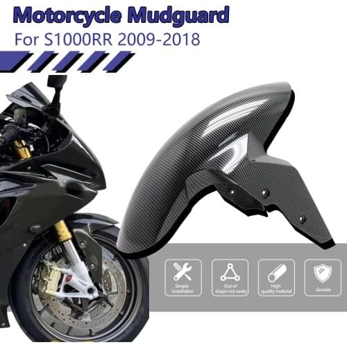 For BMW S1000RR S1000R 2009 2010 2011 2012 2013 2014-2018 Motorcycle Carbon Fiber Front Fender Guard, Splash-Proof Front Fender