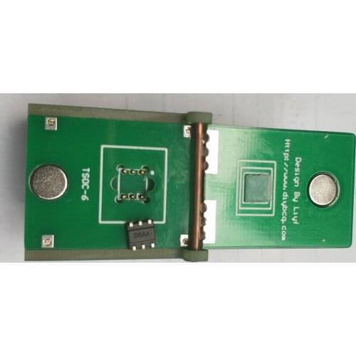 TSOC-6 Flip Burn-in Socket TSOC-6 to DIP6(8) DS Chip Seat 1-wire Burn-in Socket