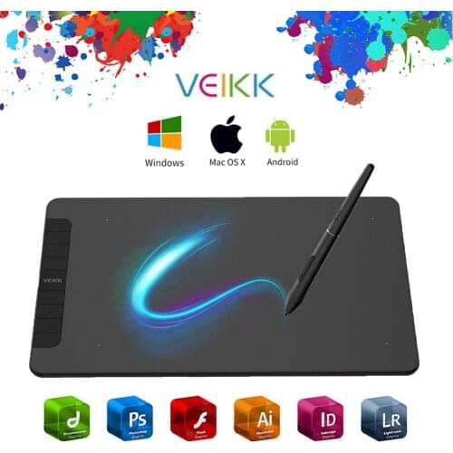 VEIKK VK1060 10x6 inch Graphics Tablets Animation Drawing Board 8192 pressure For OSU game Art Online Education Drawing Tablet