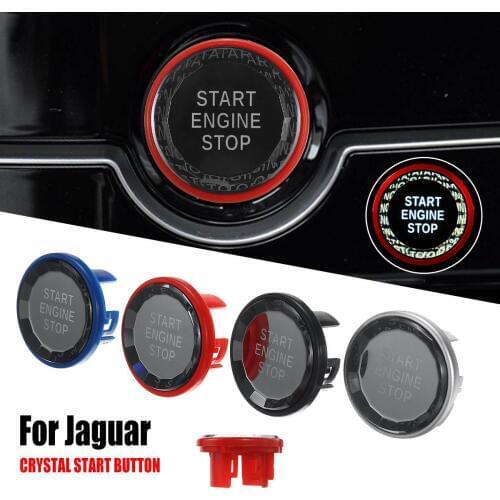Car Start Ignition Button Cover Crystal Switch Button For Jaguar with one touch start button in the center Anti-Scraping
