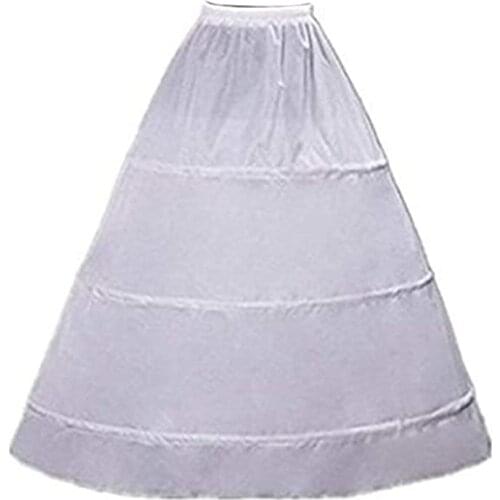 A Line 3-Hoop Hoopless Crinoline Petticoat Slips Underskirt White 2023
