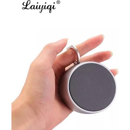 Laiyiqi Metal texture Waterproof Bluetooth speaker mini radio Aluminium hook woofer Stereo altavoz portatil caixa som portatil