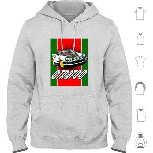 Lancia Stratos Hf Hoodies Long Sleeve Lancia Stratos Rally Car Wrc