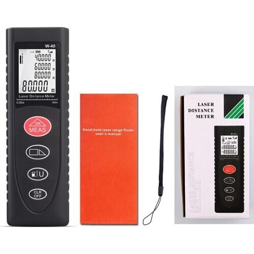 Laser Distance Measure, 40M Handheld Laser Distance Meter Measuring Device Laser Tape Measure Range Finder, Pythagorean Mode