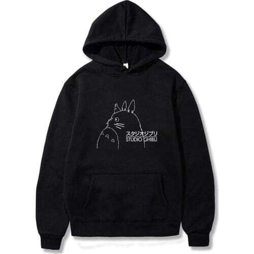 2021 Hot Sale Totoro Studio Ghibli Printed Fashion Style Couple Clothing Four Season Hoodies Hip-pop Streetwear Oversize Clothes
