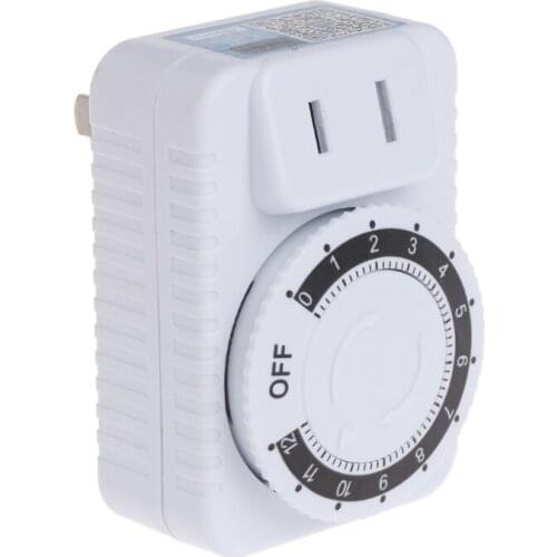 AC 220V 12 Hour Mechanical Wall Plug Switch Timer Socket Home Appliances Control 97BB
