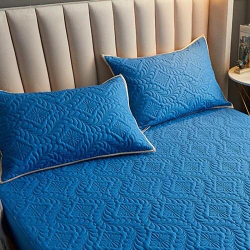 1/2pcs Flower Quilted Pillow Cover Solid Color Single Side Quilting Thicken Pillowcases 48x74cm Comfortaable Sleeping Pillowcase