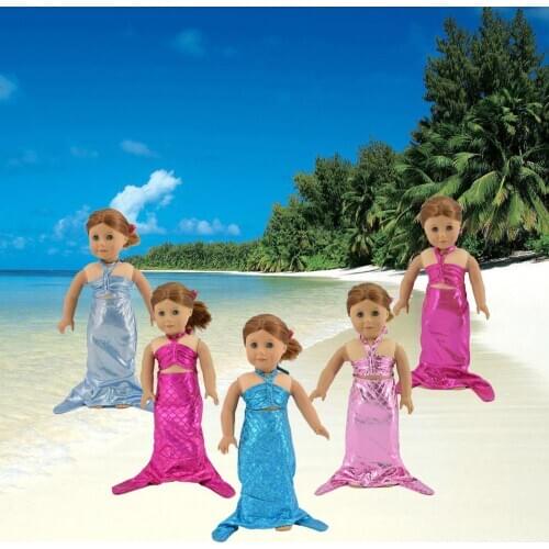 New mermaid tail Clothes Fit With American Girl 18 Inch Doll Clothes And Accessories Dresses