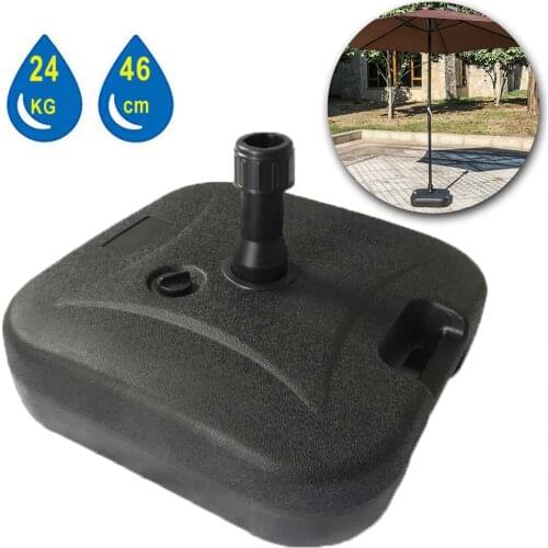 HooRu Umbrella Base 64CM Square Outdoor Water Filled Stand Patio Market Garden Base 38MM Umbrella Hole - Small Size