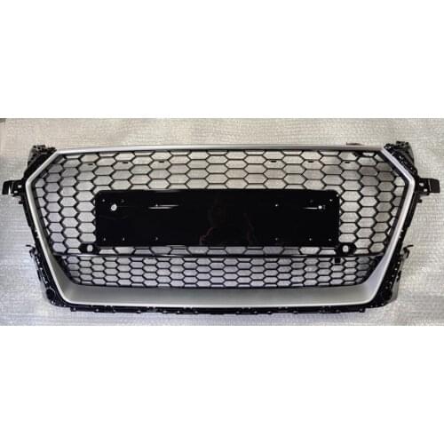 Front Sport Hex Mesh Honeycomb Hood Grill Black for Audi TT/TTS 8S Gloss Black for TTRS Style 2015 2016 2017 2018 Car Styling