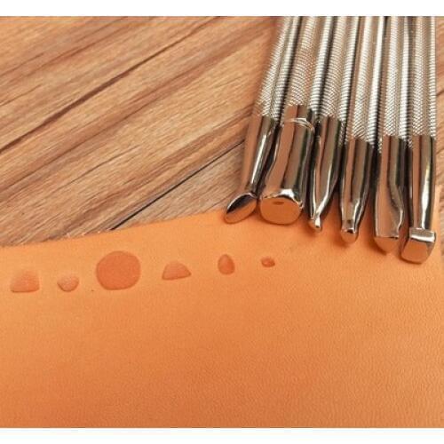 Realistic printing 6pcspattern classic handmade leather engraved carving tool,high grade leather craft stamping molding tool